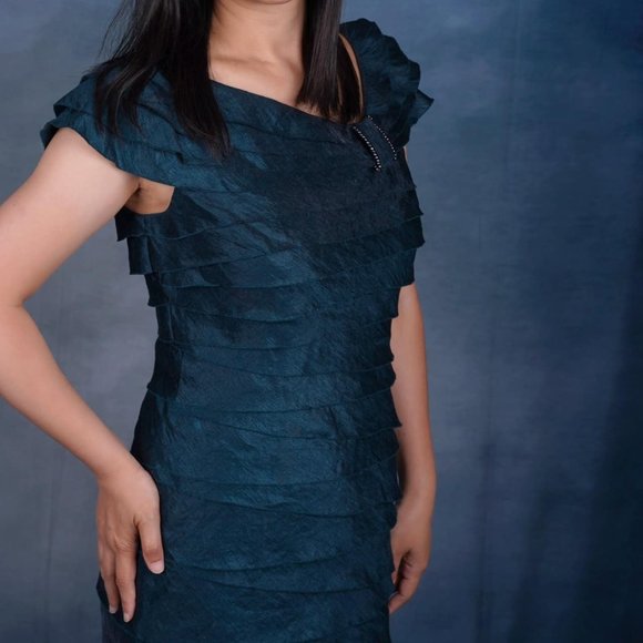 Maggy London for Melanie Lyne -  dark green formal occasion dress - Picture 2 of 3